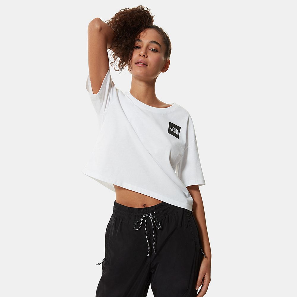 The North Face T-Shirts Womens Australia - The North Face Cropped Fine White (ZIC-381246)